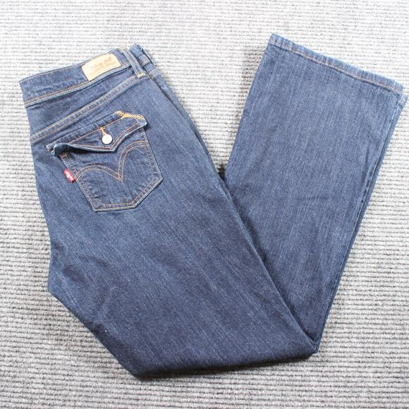 Levi’s Jeans Womens 10 Short Blue 515 Bootcut Flap Pockets Stretch - Picture 1 of 10